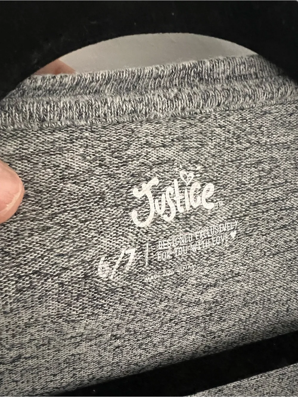 Justice Girls Gray Open Front Cardigan Wrap Size 6/7